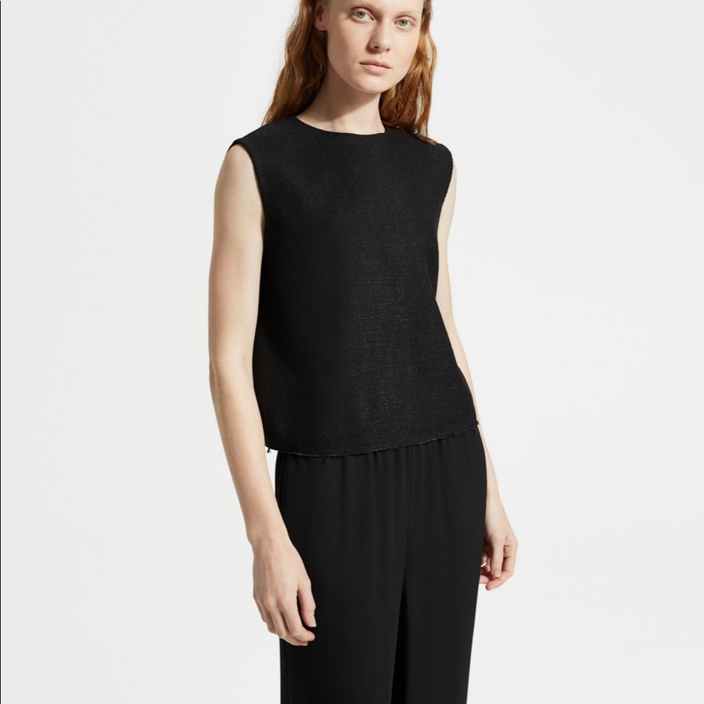 Theory Cropped Sleeveless Wide Top